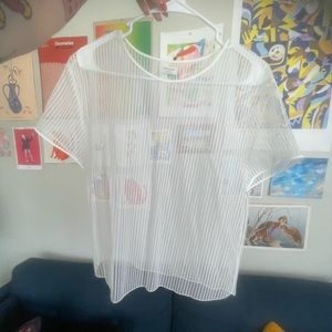 Never worn Babaton mesh shirt, white